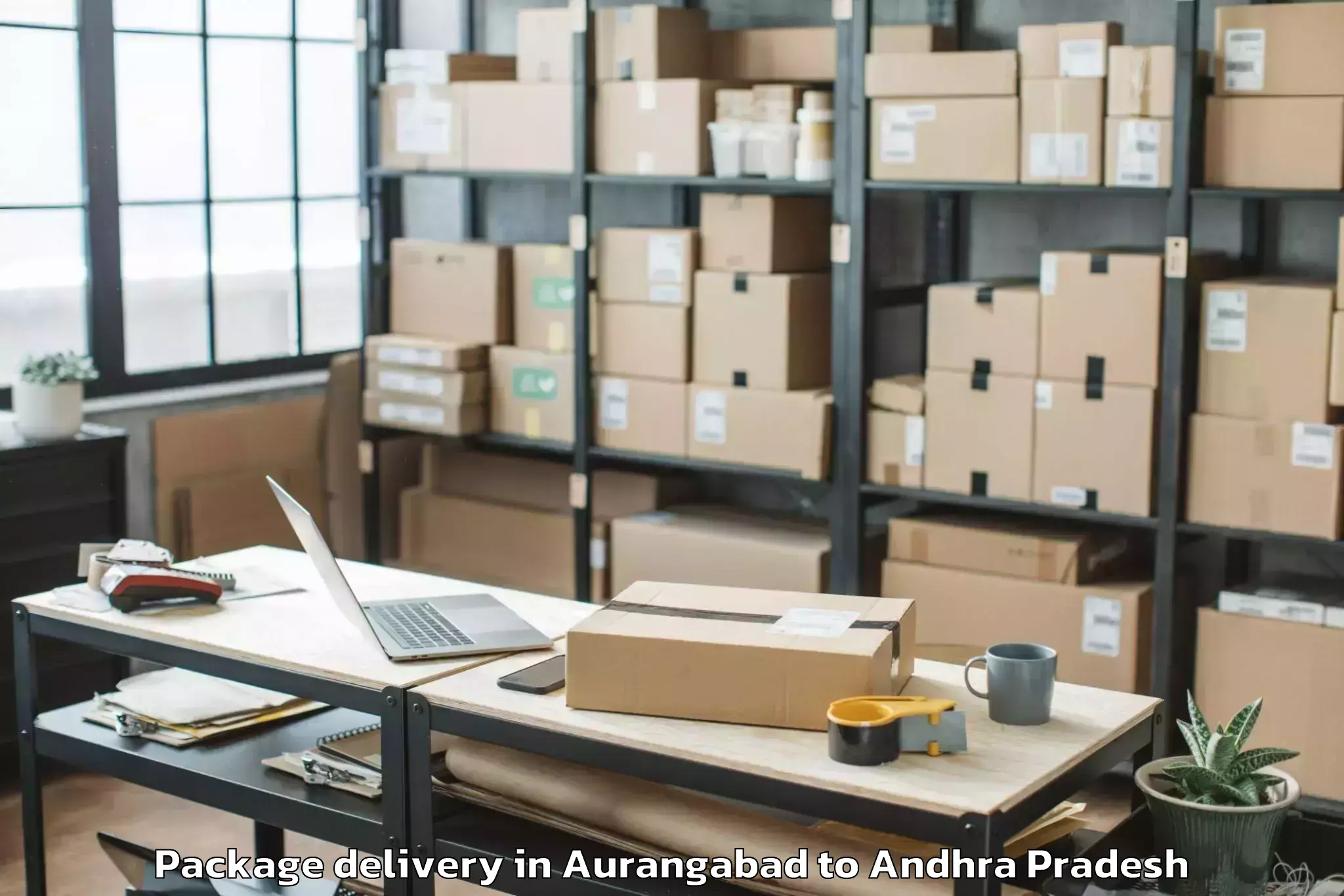 Book Aurangabad to Nidamarru Package Delivery